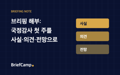 브리핑 해부: 국정감사 첫 주를 사실·의견·전망으로 나누면